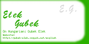 elek gubek business card